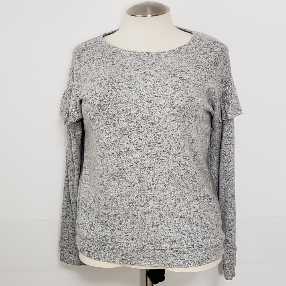 Juicy Couture Embellished Ruffle Sleeve Sweatshirt